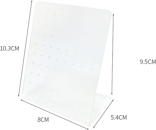 Miniatura 2 de 4 piezas de acrílico pendientes titular 72 agujeros pendientes pendientes de oreja exhibición pendiente estante estante joyería soporte de