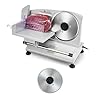 VEVOR Affettatrice Elettrica per Carne Congelata per Casa da 150 W con Lama da 17 cm, Affettatrice con Spessore Regolabile da 0 a 15 mm, per Carne Congelata, Prosciutto, Bistecca di Prima Qualità