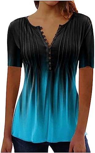 Womens Summer Tops Short Sleeve Shirt Floral