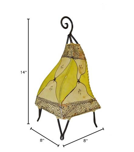 Lámpara de cuero artesanal marroquí Henna miniatura 3