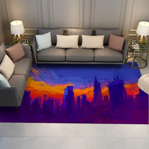 Tapis antidérapant lavable à poil bas doux et facile à nettoyer