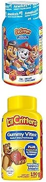 Lil Critters Bundle of Lil Critters Paw Patrol Complete Multivitamin Gummies, 60ct Gummy Vites Daily Kids Multivitamins Fruit Flavored Gummy Vitamin, 95-190 Day Supply, 190-count