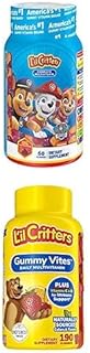 Bundle of L'il Critters Paw Patrol Complete Multivitamin Gummies, 60ct + Lil Critters Gummy Vites Daily Kids Multivitamins Fruit Flavored Gummy Vitamin, 95-190 Day Supply, 190-count