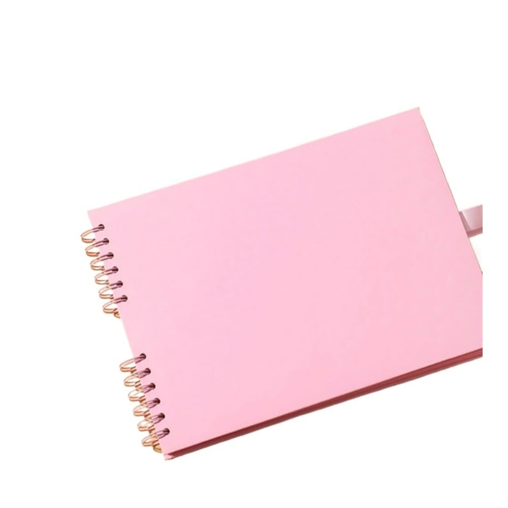 8x11 Inch Scrapbook Album Craft Paper Photo 40 Sheets/80 Pages, Family DIY(Pink)