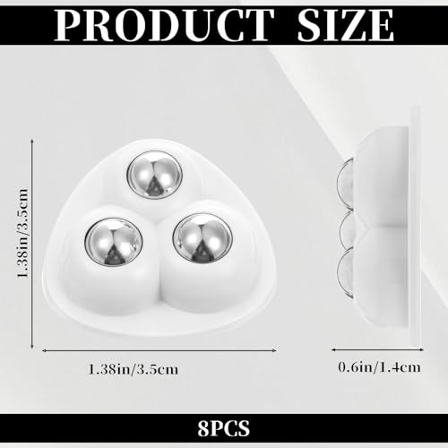 Kugelrollen 8 Stück Rollen für Küchengeräte Schwerlast Selbstklebende Geräterollen 360 Grad Lenkrollen Mini Möbel Rollenrad Zum Kleben Für Küche Küchengeräte Kaffeemaschine Mixer