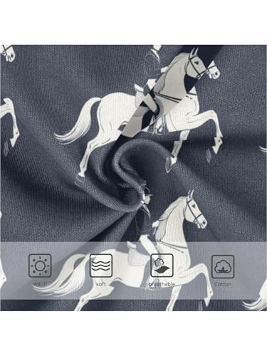 ZZKKO Equestrian Sports and Vintage Blue Girls Underwear Toddler Panties for Girls Comfort Brief Size 2-8T3