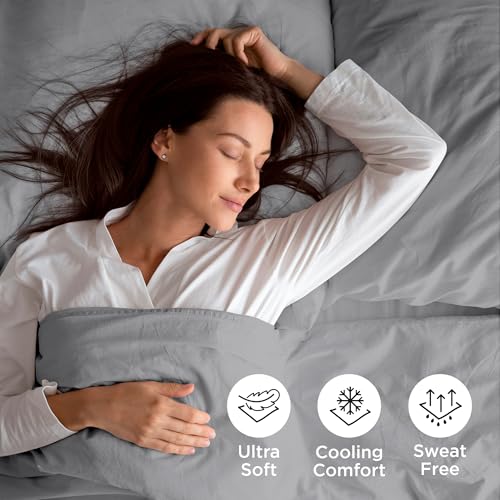 Image of ROYALE LINENS 4 Piece Full Sheets Set - Soft Brushed 1800 Microfiber Bedding - 1 Fitted and 1 Flat Sheet, 2 Pillow Cases - Wrinkle Free & Fade Resistant - Hotel Luxury Bed Sheets Set (Silver, Full)