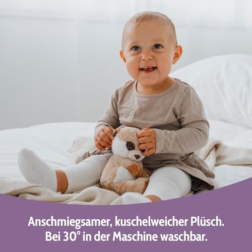 Habibi Premium MIDI – Wärmestofftier Erdmännchen • Wärmekissen mit herausnehmbarem Körnerkissen • Für Mikrowelle • Kuscheltier für Baby & Kind