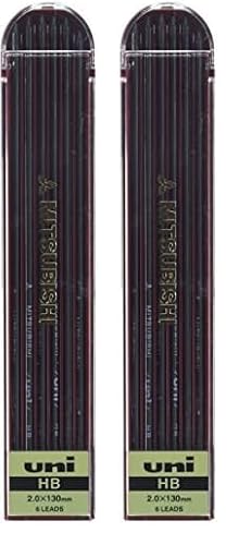 Uni Drop Holder Type Pencil Lead, 2.0mm, HB (ULNHB) (Pack of 2)