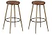Amazon Brand - Movian Tarna - Juego de 2 taburetes de bar, 41 x 41 x 77 cm, marrón