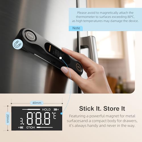 Image of INKBIRD IHT-42K Dual-Probe Digital Food Thermometer for Kitchen | 0.5 Sec Instant Read, Highly Accurate Meat Thermometer with Full Body Waterproof Rotate to Wake, Ideal for Cooking BBQ Baking