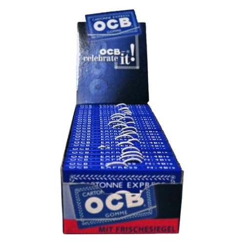 OCB Blau Gummizug Drehpapier 100 Blättchen 36 x 69 mm
