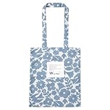 [Wpc.] 【2024】 トートバッグ 花と鳥ブルー はっ水 レディース バッグ エコバッグ サブバッグ コンパクト 折り畳める ポケット付き おしゃれ 可愛い 北欧 花柄 女性 通勤 通学 W108-9150-204