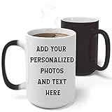 Color Changing Cup Customizable Magic Mug Personalized Photo Heat Sensitive Custom Coffee Mug Customized Coffee Mug Gift for Xmas Father-Mother's Day Personalized Coffee Mug-15Oz