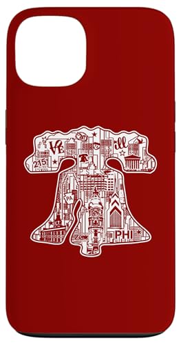 Philadelphia Fan Liberty Bell Philly Fan City Skyline Art Case for iPhone 13