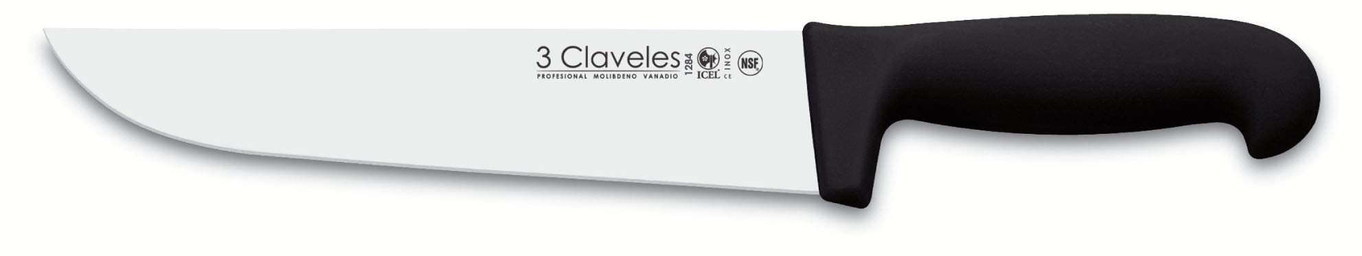 3 Claveles 28009 Set de 3 Cuchillos de Jamón, Chaira, Estuche, Acero Inoxidable, Multicolor, Estuche Cocinero Jamón