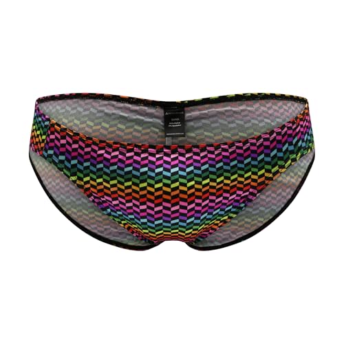 Body Aware Shiny Rainbow Satin Men's Brief - Sexy Men's Underwear with Pouch