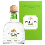 PATRÓN Silver Premium Tequila, 40% ABV, 70cl / 700ml, Made from the Finest 100% Weber Blue Agave, Handcrafted in Small Batches in Mexico (Packaging May Vary)