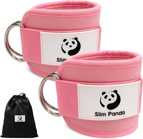 Slim Panda Ankle Strap for Cable Machine Attachments Resistance Bands for Kickbacks Glute Workouts Leg Extensions Curls and Hip Abductors for Men and Women(Upgraded Version)