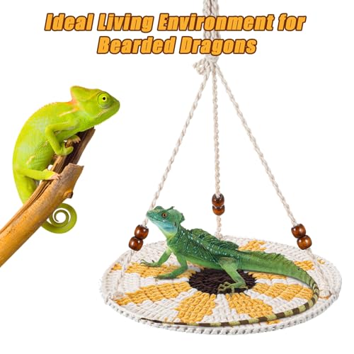 Rede de répteis, acessórios de dragão barbudo para habitat, linda cama suspensa para lagarto, cobra,