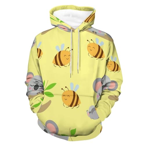 Sweat à capuche hoodie abeille de raton laveur pull homme femme