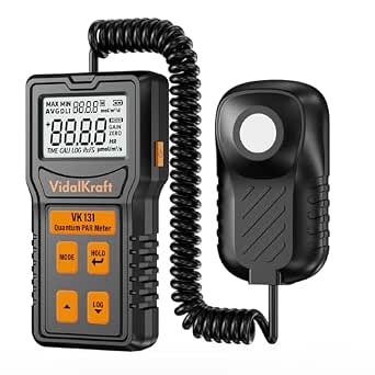 Quantum PAR Meter for LED Grow Light, PPFD and DLI Light Meter for Plants
