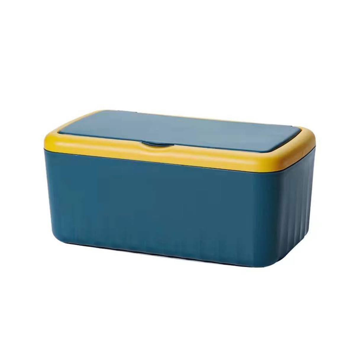 Wipe Holder, Wet Wipes Container Box Rectangular Plastic Tissue Box Cover with Lid Wipes Case Box for Home Office and Bathroom (Blue)