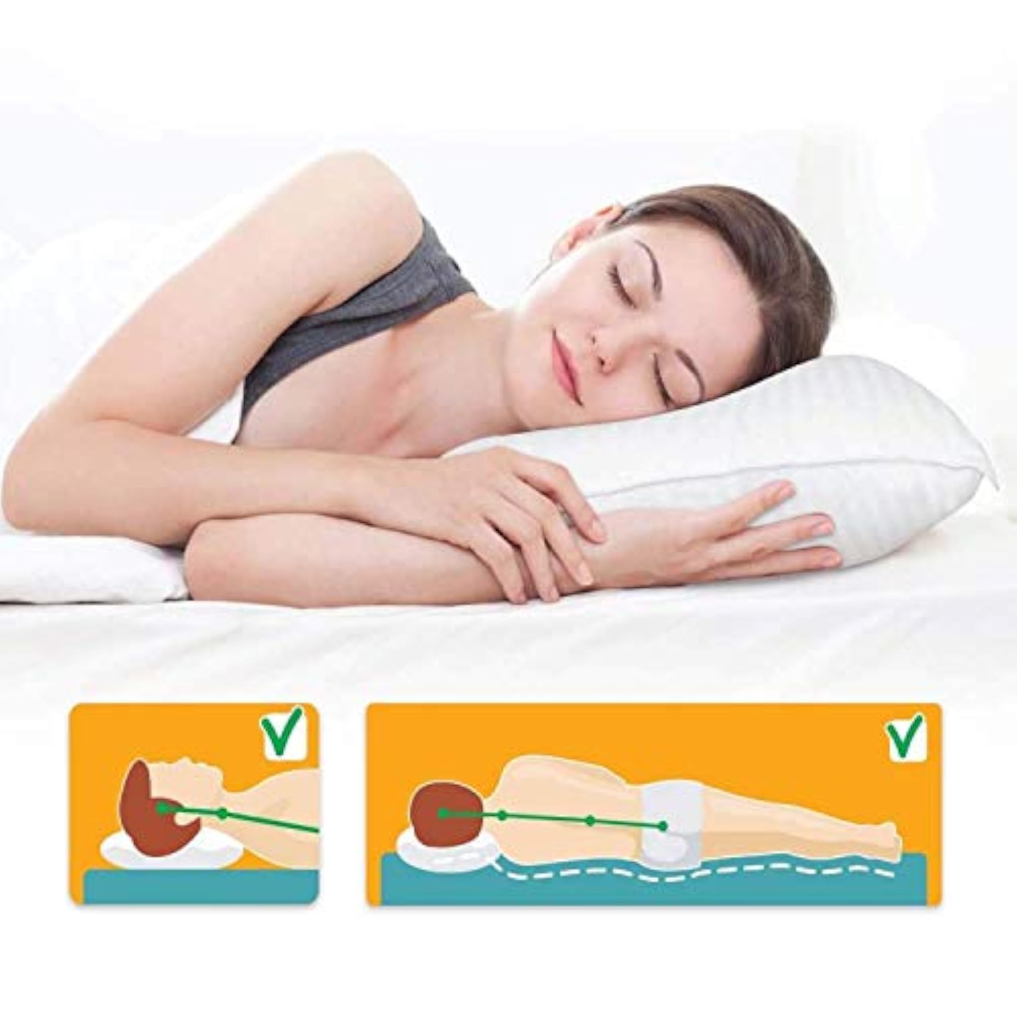 Set of 2 Microfiber Hotel Quality Soft Cushion Pillow Fillers