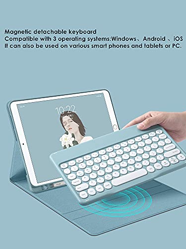 Teclado caso para iPad Air4 con cubierta protectora de 11.9 pulgadas celeste 3