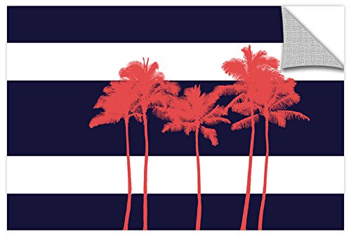 Image of Ramona Murdock ''Indigo Stripe Palm I'' Removable Wall Art Mural, 16X24