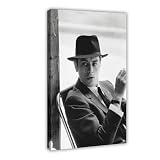 ROKSSY Poster Alain Delon (7) sur toile pour décoration de chambre à coucher, bureau, chambre, cadeau, 60 x 90 cm
