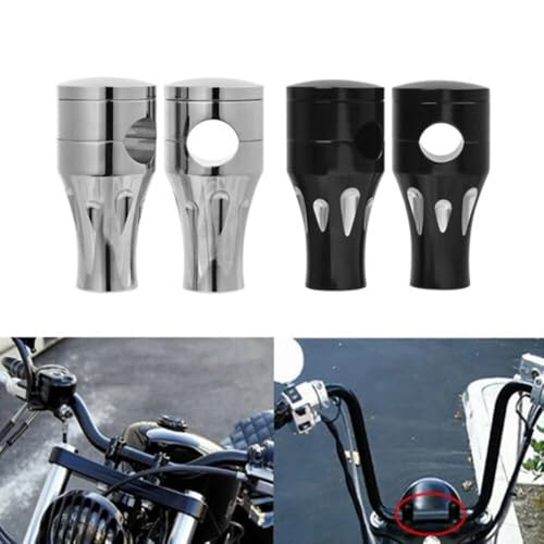 Rehausseur Guidon Moto 22 mm en Alu Robuste pour Custom Bobber