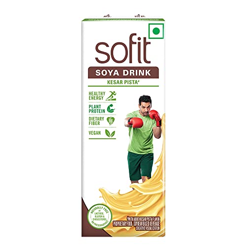 Image of Sofit SOYA Milk Kesar Pista, 200ml (Pack of 10)