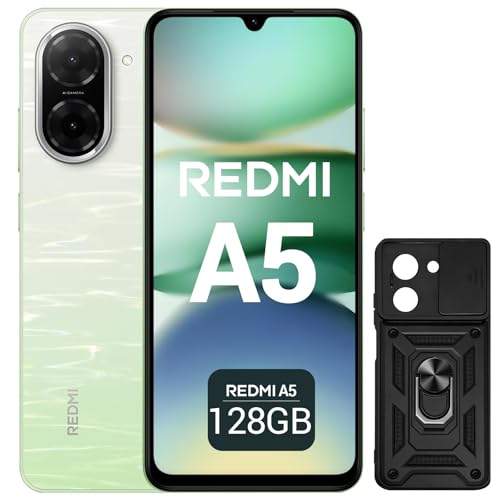 XIAOMI Redmi A5 Móvil 6.88″ 120Hz, 128GB+4GB RAM – Cámara AI 32MP, Batería 5200mAh, Lector Huella, Procesador Octa-Core – Verde