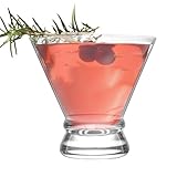 Copas de cóctel, 4 copas de vino pequeñas de 200 ml, vasos de para postre de cóctel, juego de bebida de base gruesa para el hogar, bar, cafetería, reunión familiar