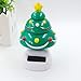 MeiBoAll Car Dashboard Ornament, Christmas Car Decor Shaking Head Figures Solar Powered Snowman Santa Claus Doll Toy Ornament Auto Dancing Bobbleheads for Dashboard Decoration, 1pcs Xmas Tree