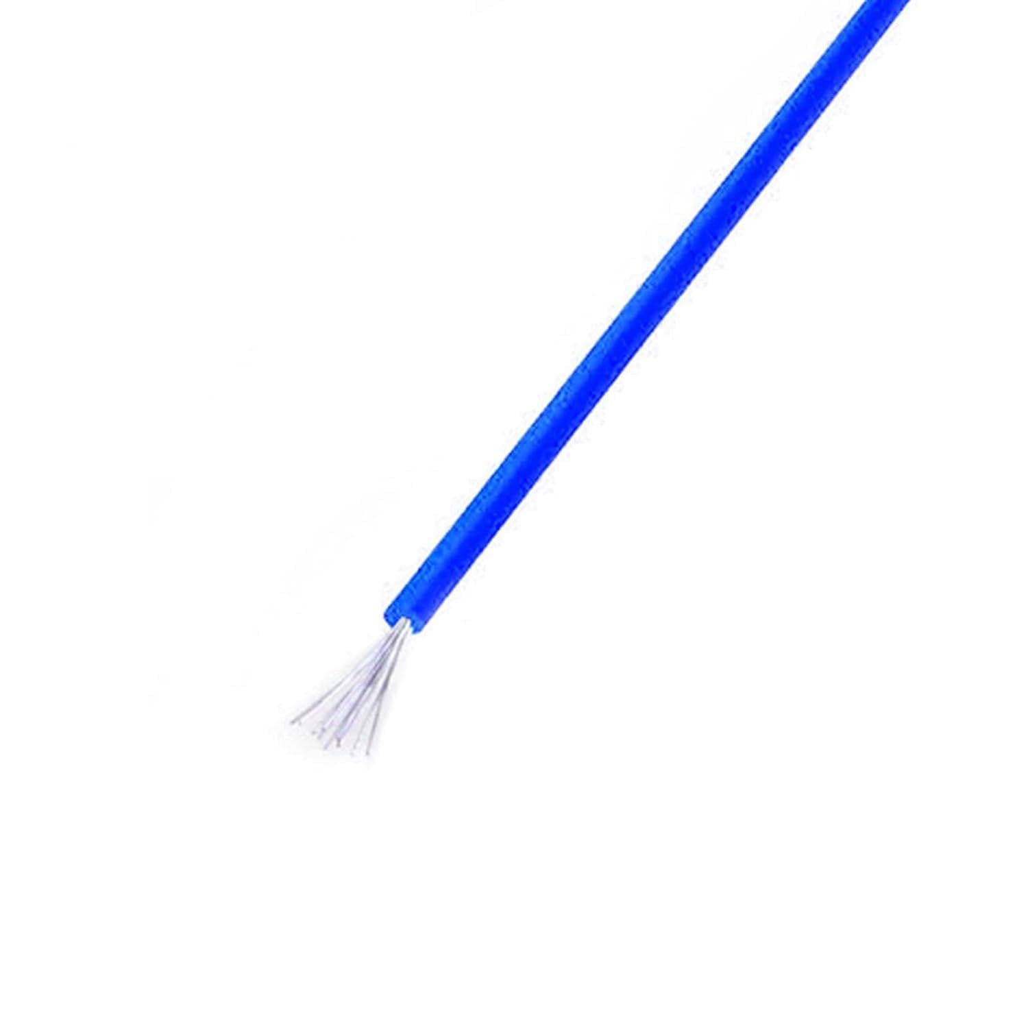 Fil électrique en silicone souple 16 AWG bleu de haute isolation thermique 5 mètres