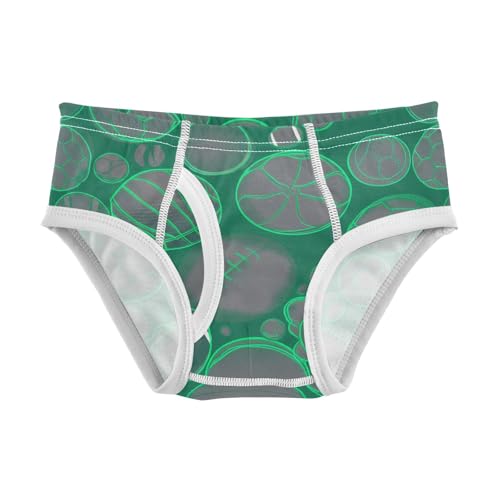 CHIFIGNO Gray Sports Balls Green Boys' Underwear Cotton Boys Briefs Printed Soft Brief Underwear