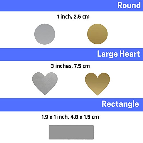 50 Stück - 75mm Herz Rubbelaufkleber Rubbellose Selber Machen, Scratch off Sticker - Gold