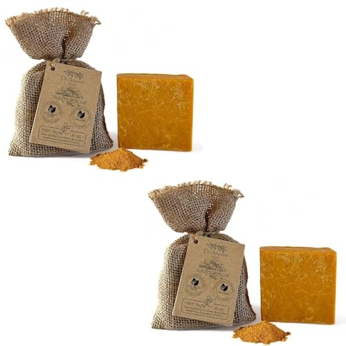 Dr.Ancient Sulfur Soap Bar, Organic Soap Bars Handcrafted the Traditional Way, Natural Chemical-Free, Vegan, Used for Face Wash, Body Wash, Daily Skincare Routine (Pack of 2)