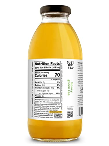 Just Ice Tea Organic Iced Tea, 16 Fl Oz Glass Bottles (Honey Green Tea, Pack Of 12) #TOP1
