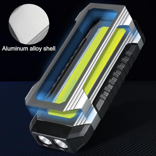Lampe LED de travail rechargeable USB avec base magnétique et 7 modes d'éclairage - 7