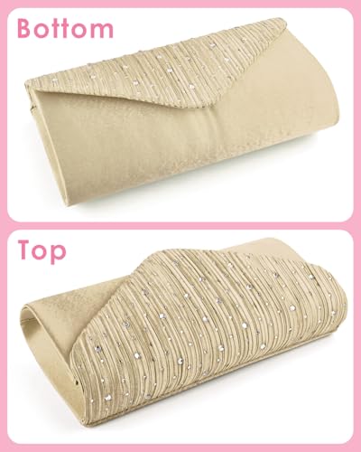 Image of TINDTOP Evening Clutch Purses for Women Handbags for Formal Wedding Party Cocktail Prom Crossbody Shoulder Envelope Bag | for Formal Wedding