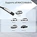 Level 2 & Level 1 EV Charger for Tesla Mobile Charging,16A,ETL Certified with 25ft Extension Cable,NACS Connector,NEMA 6-20P to 5-15P Adapter,Electric Car EV Charger for Tesla Model Y/X/3/S