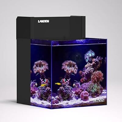 LANDEN EzCube 30 Saltwater AIO 6 Gallon Nano Reef Tank, Pump Included