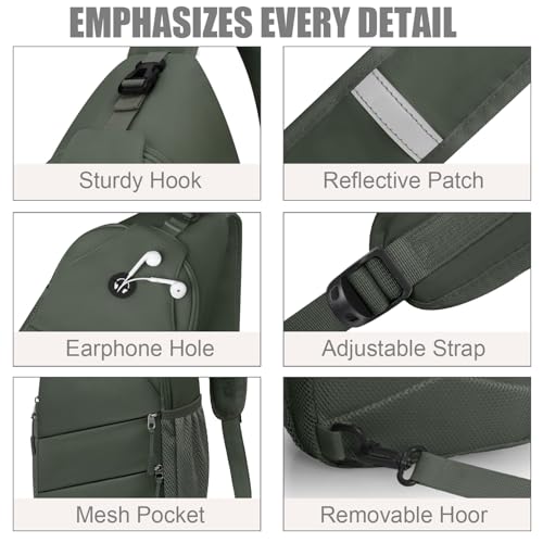 Image of Crossbody Bags for Women Men Trendy Sling Bag Bakpack Casual Chest Bag with Convertible Shoulder Strap steel Stainless Steel Paint