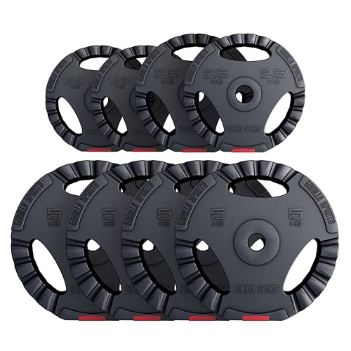 GORILLA SPORTS® Hantelscheiben - Einzeln/Set, 1,25kg, 2,5kg, 5kg, 10kg,...