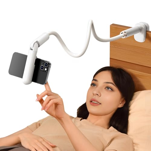 Soporte de teléfono de cuello de cisne para ver series en la cama con brazo flexible de 360°