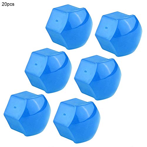Image of 20pcs 19mm Car Wheel Nut,Nylon PA66 Car Wheel Nut Auto Hub Screw Cover Bolt Rims Exterior (Blue)