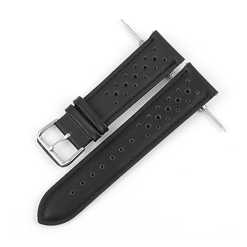 Bracelet montre cuir poreux respirant 18mm 20mm 22mm 24mm fait main